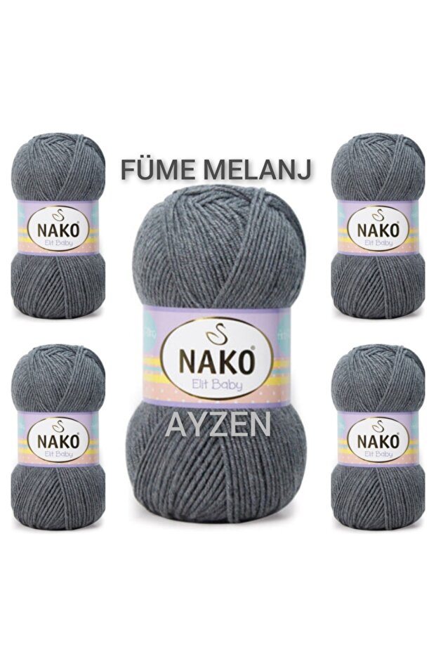 Elıt Baby Hand Knitting Thread Pack of 5 (100gr X 5 Pieces)