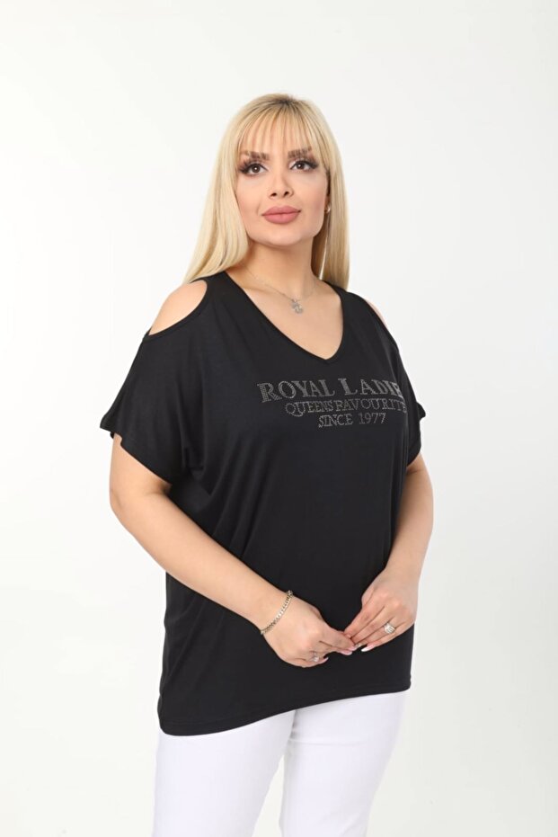 ذراع مرن أسود مقاس كبير مع تفاصيل