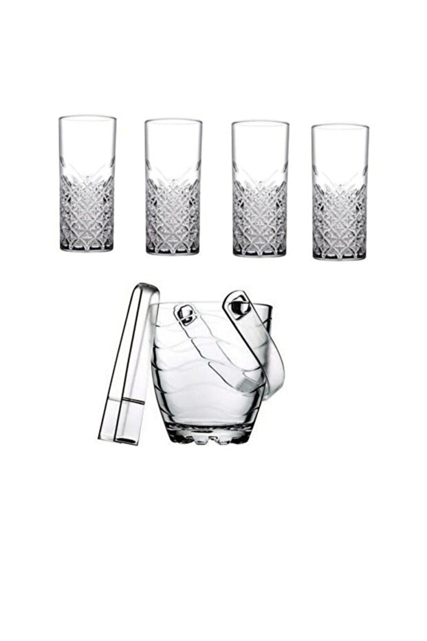Timeless Glass Ice Bucket Set 6 Pieces