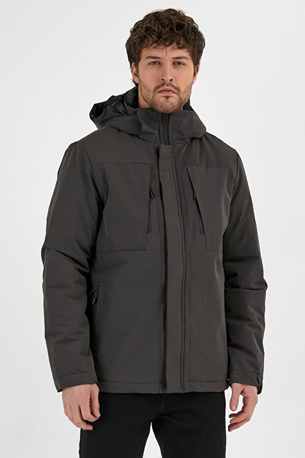 Erkek H Winter Jacket M - Antrasit - 3
