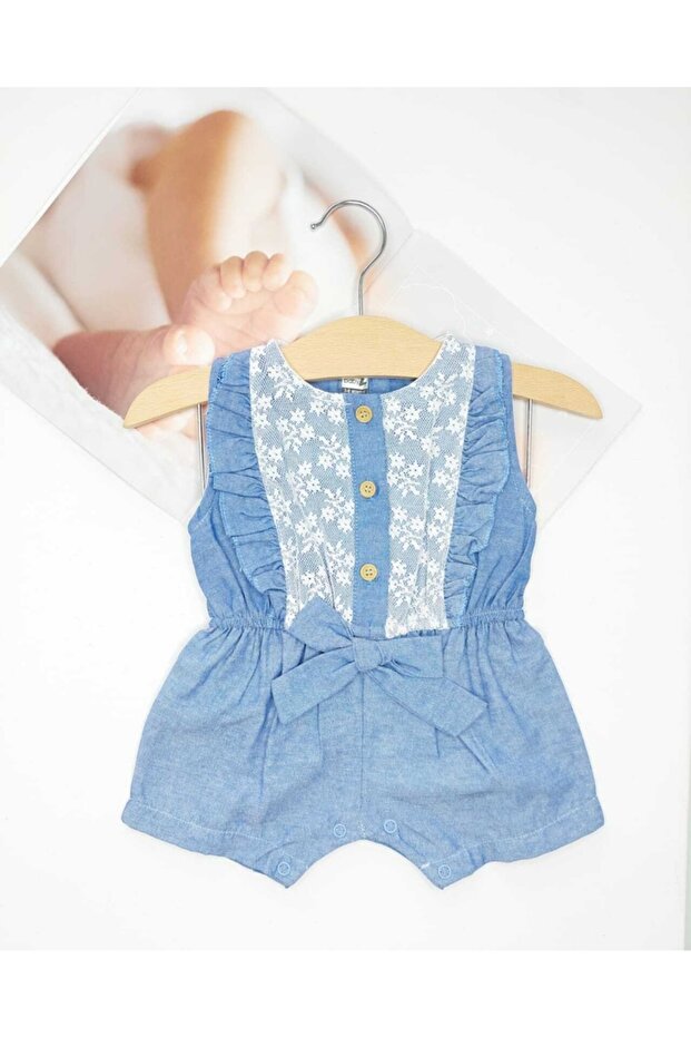 Baby Girl Jumpsuit 100% Cotton Jeans Concept