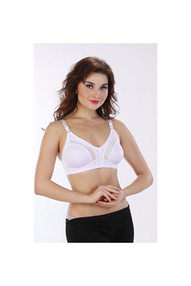 Women's White Mesh Padded Bra