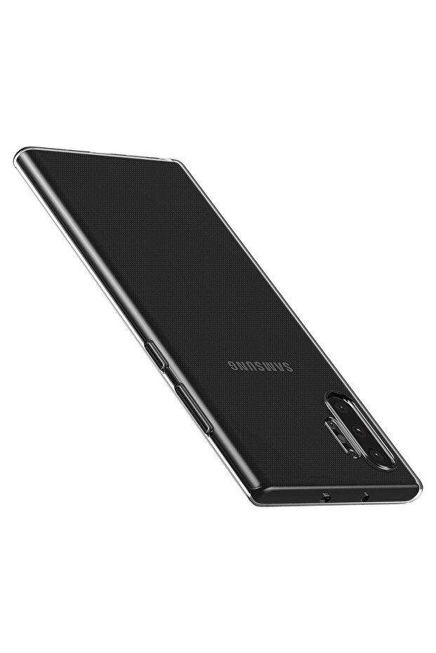 Samsung Galaxy Note 10 Plus Kılıf Transparent Soft Beyaz - 5