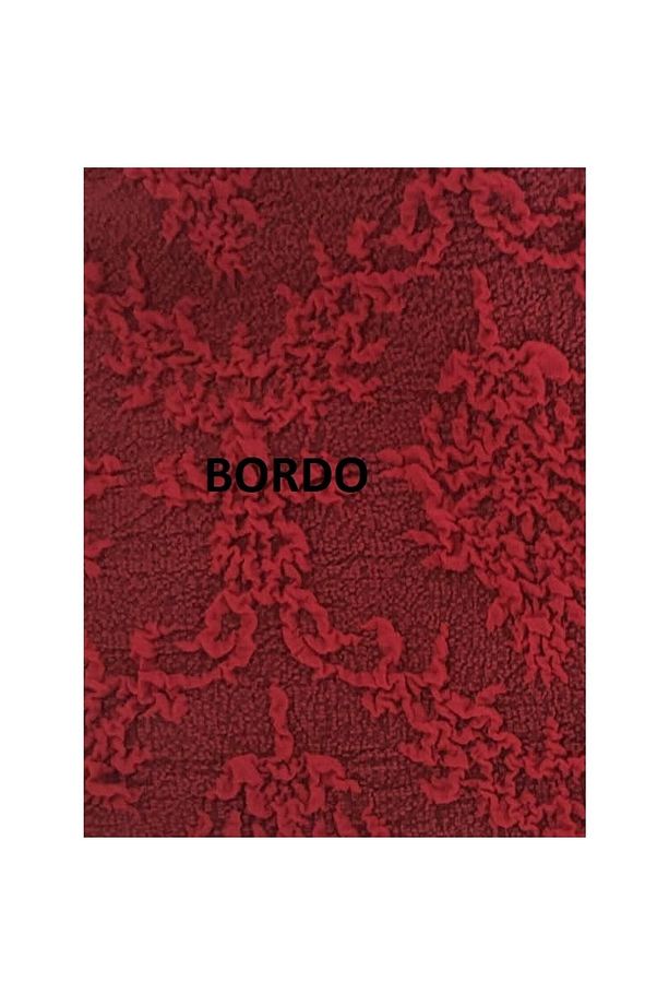 Jakarlı Koltuk Örtüsü Takımı 3+3+1+1 (bordo) - 2
