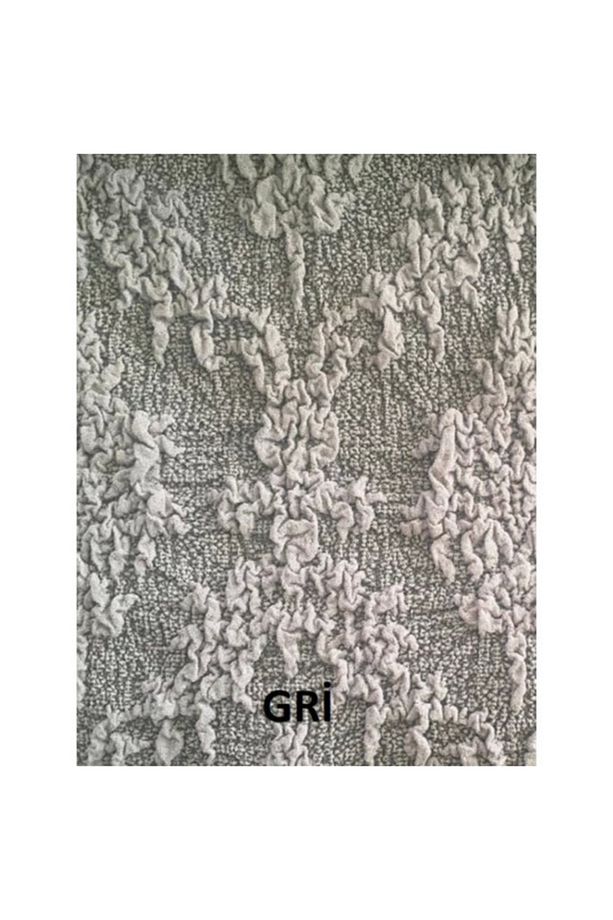 Jakarlı Koltuk Örtüsü Takımı 3+3+1+1 (gri) - 2