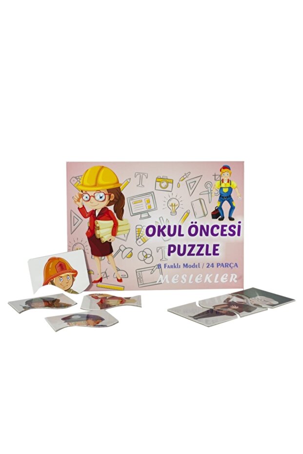 Okul Öncesi Meslekler 8 Farklı Model 24 Parçalı Puzzle - 2