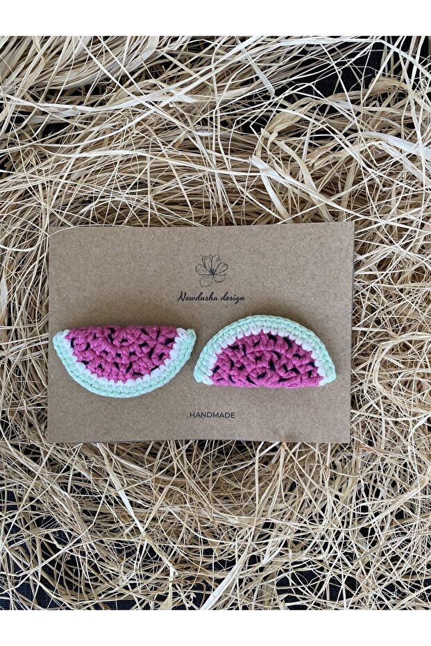 Watermelon Sliced Knitted Snap Girl's Buckle