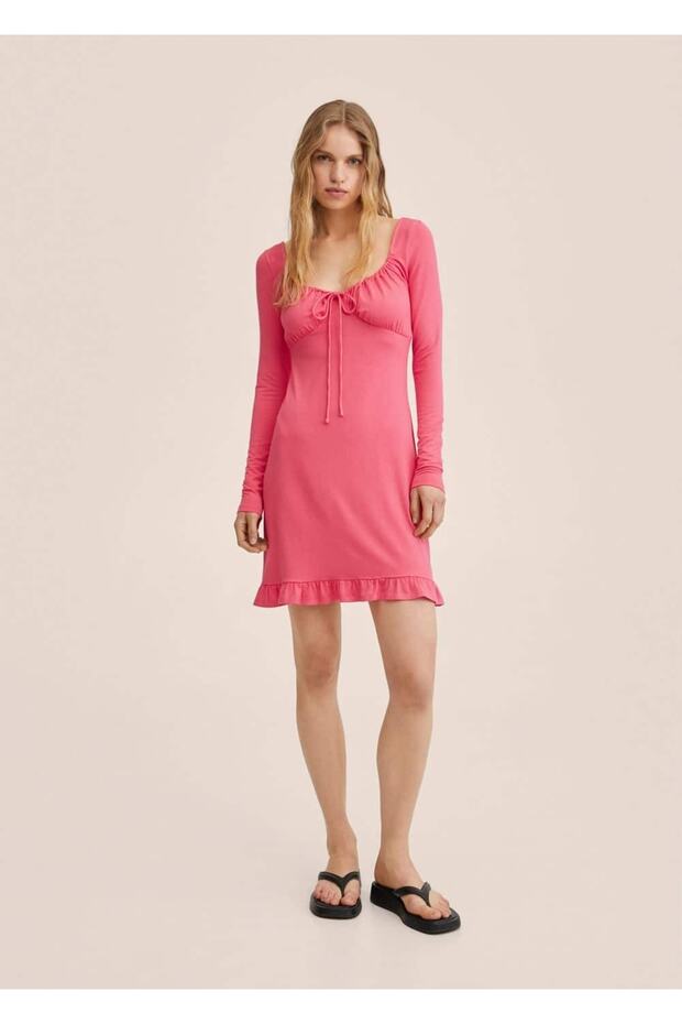 Beli Bağcıklı Elbise - 2