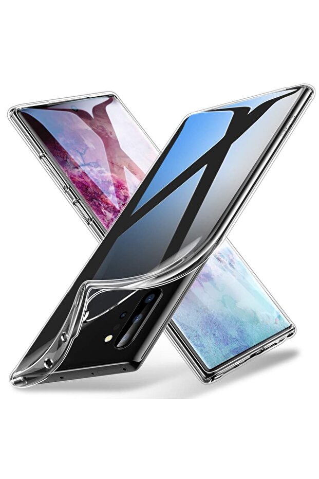 Samsung Galaxy Note 10 Plus Kılıf Transparent Soft Beyaz - 3