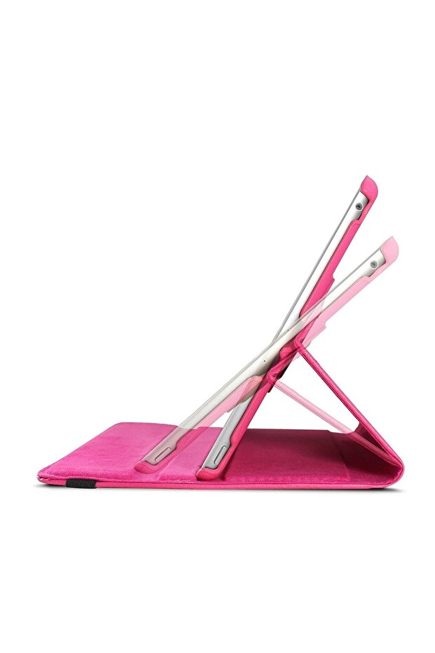 Ipad 10.2'' 8. Nesil A2270-a2428-a2429-a2430 Uyumlu  Kılıf 360 Rotating Stand Deri Gold - 4