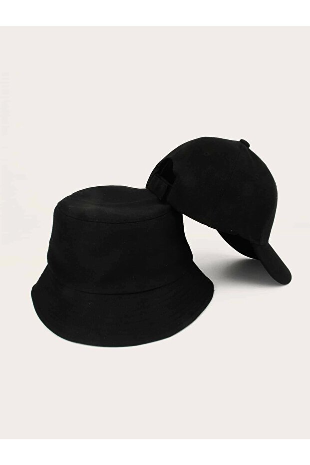 Bucket Ve Basic Cap Ikili Set Unisex - 3