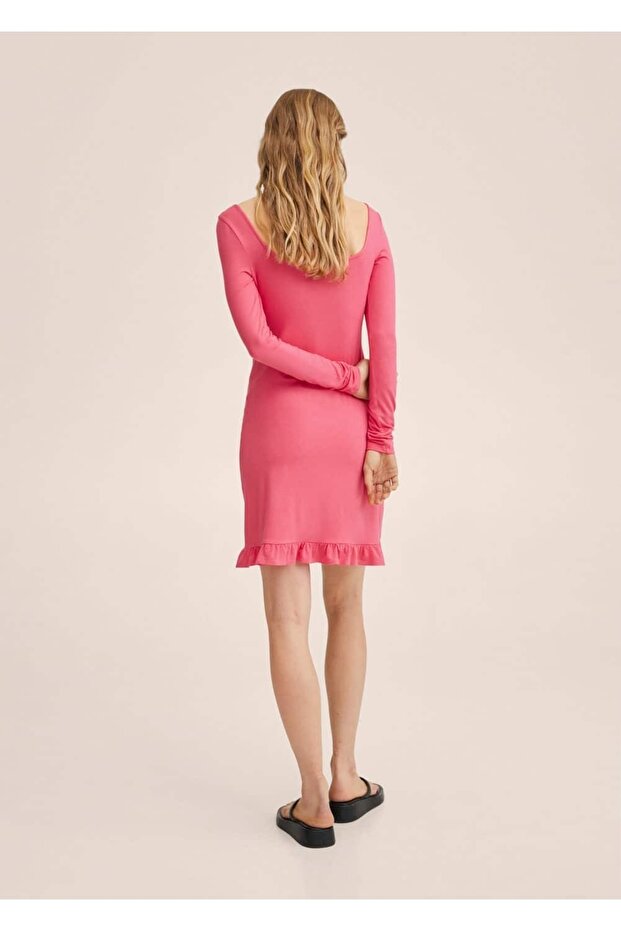 Beli Bağcıklı Elbise - 4