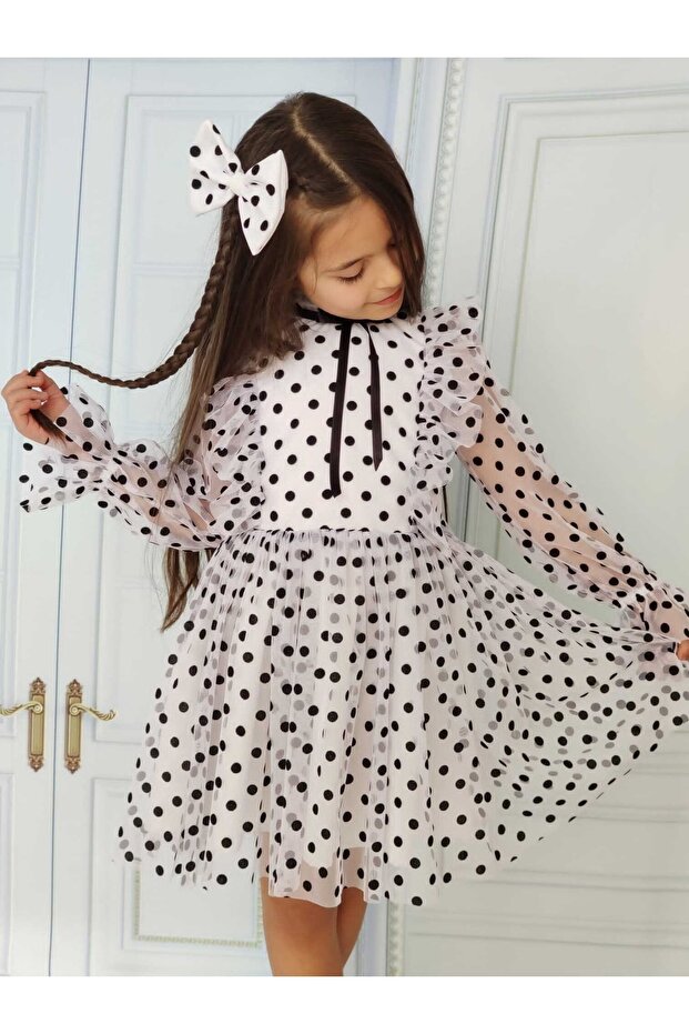 Flok Baskı Elbise - 3