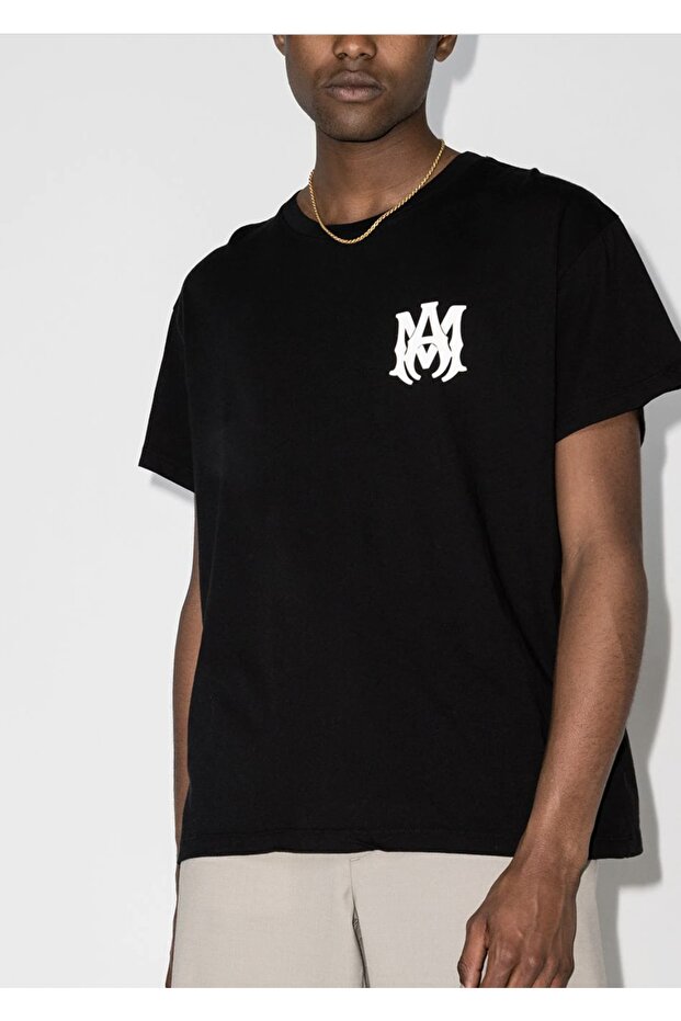 Logo Print Black Regular Fit T-Shirt