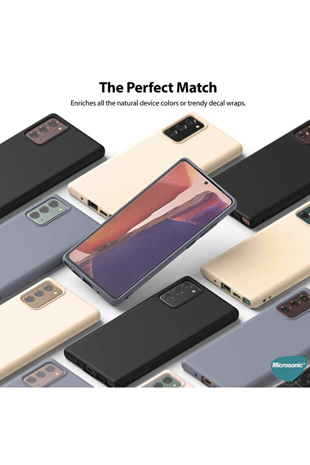 Matte Silicone Samsung Galaxy Note 20 Kılıf Gold - 5