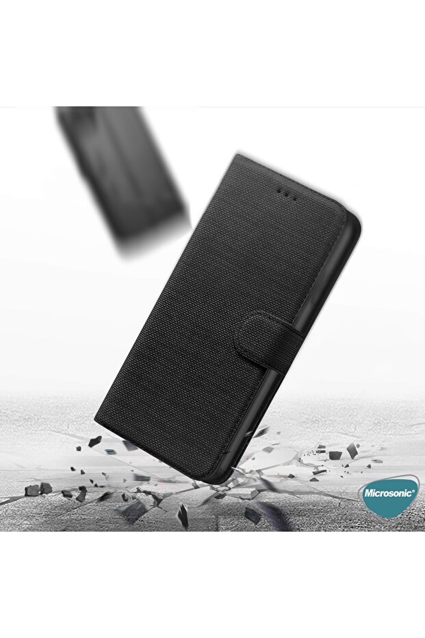 Iphone 6s Kılıf Fabric Book Wallet Gri - 3