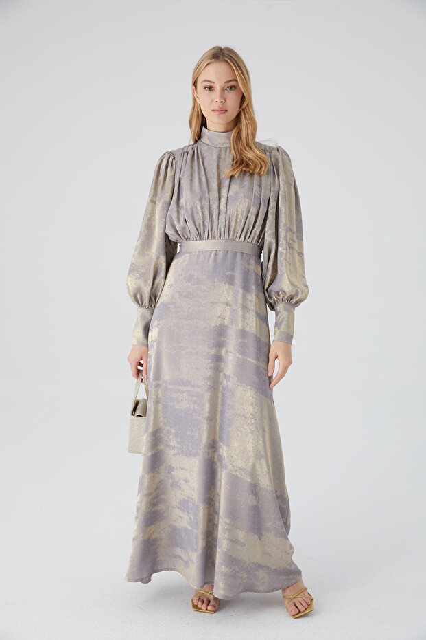 Glitzerndes Abendkleid Silber - 7