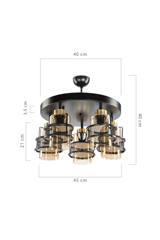 Modelight Grande 5li Plafonyer Avize - 4