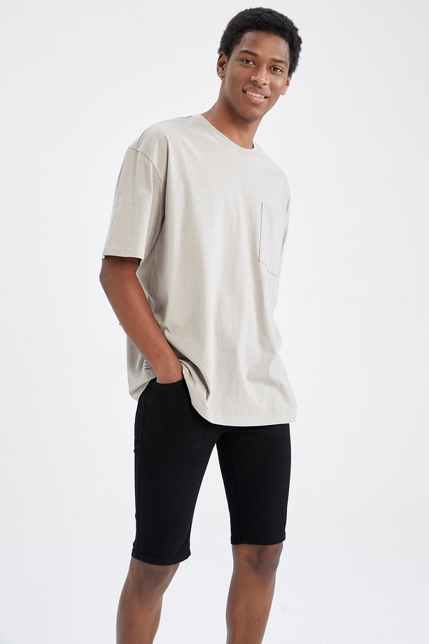 Skinny Fit Bermuda Şort - 3