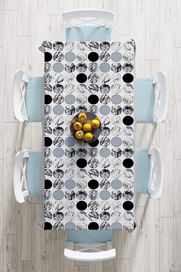 Geometric Patterned Digital Printed 3D Tablecloth - 2