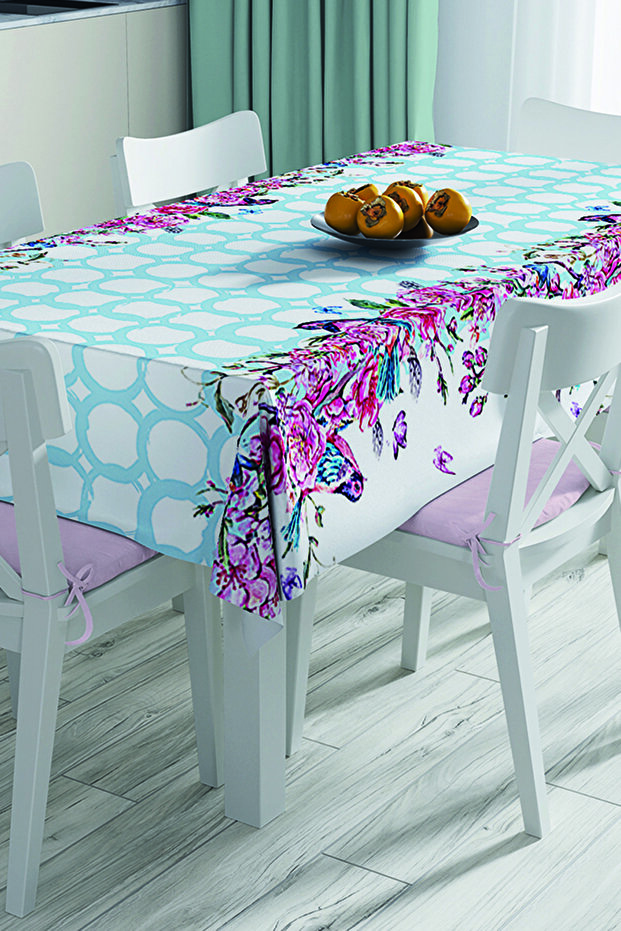 Modern Bird Patterned Digital Printed 3D Tablecloth - 1