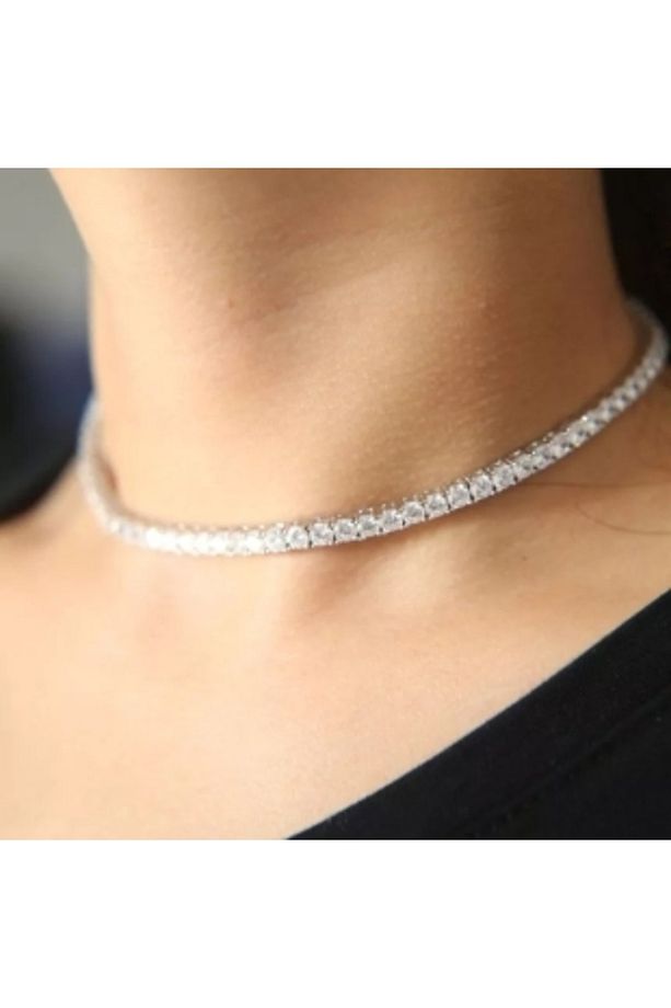 Su Yolu Swarovski Taşlı Kolye - 1