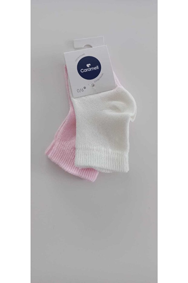 Set of 2 Socks Pink Ecru (0-6 MONTHS)