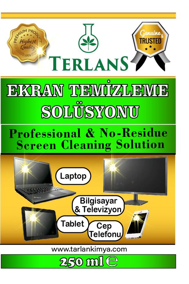 Profesyonel Ekran Temizleyici 250 ml No-residue Screen Cleaner + Hassas Yüzey Temizleme Bezi - 3