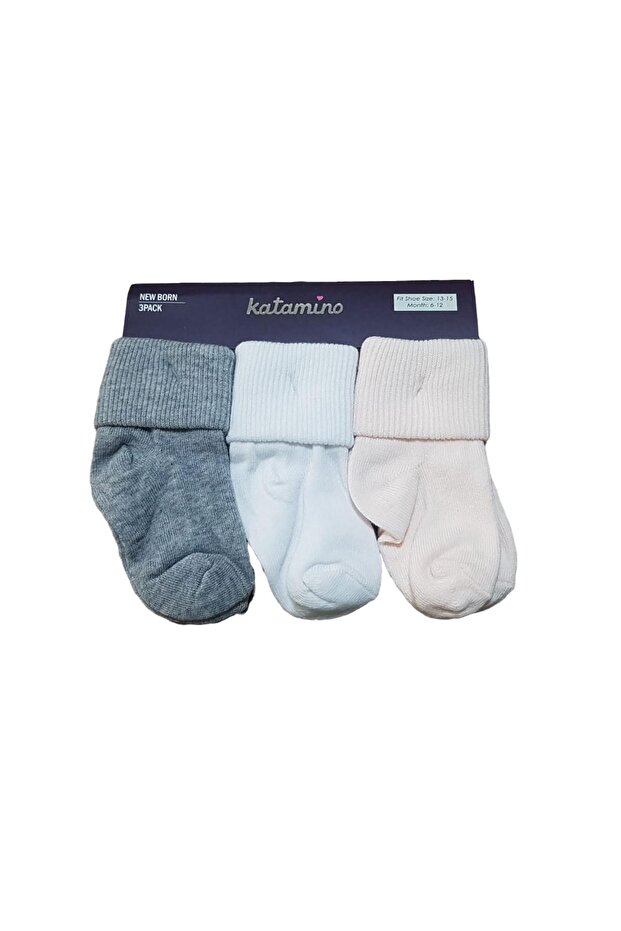 3 Pack Baby 6-12 Months Newborn Cotton Socks