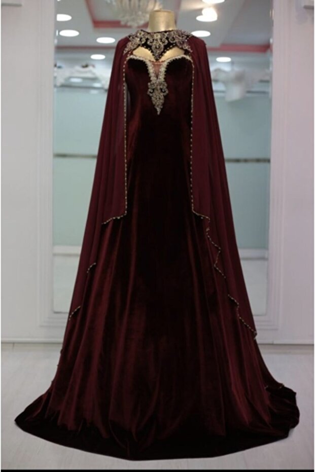 Pelerinli Abiye Bindallı - 1