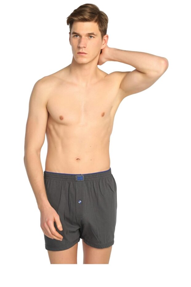 Men's Smoked 6 Pack Cotton Buttoned Boxers Kf-boxer-03