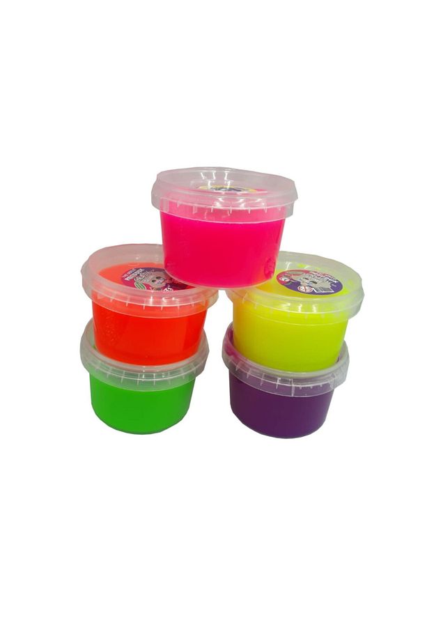 Fosforlu 4'lü Hazır Slime Büyük Kutu Slaym - 1