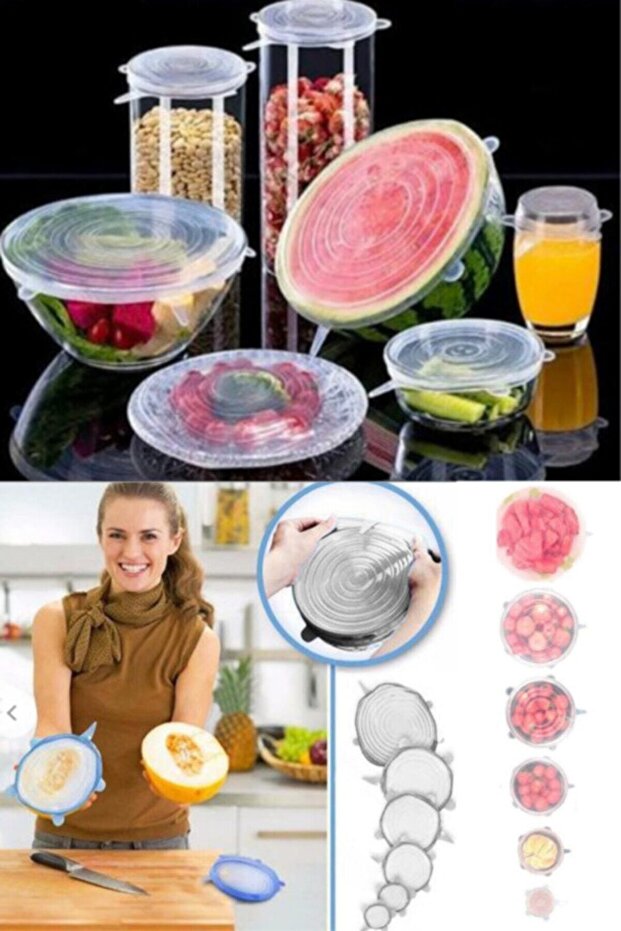 6 Pieces of Silicone Stretch Covers that Protect Freshness and Practical