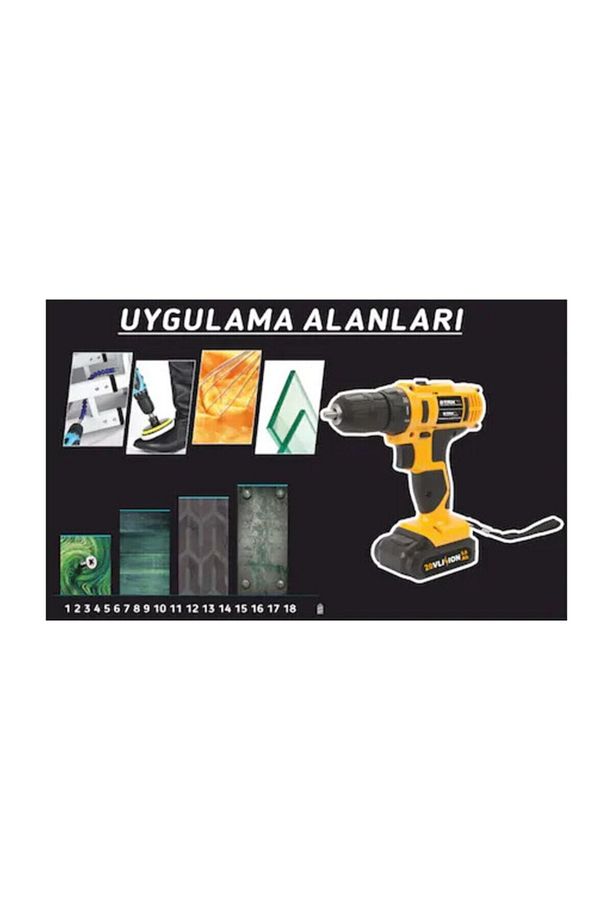 20 V 5 Ah Li-on Darbesiz Çift Akülü Şarjlı Vidalama Matkap Seti - 3