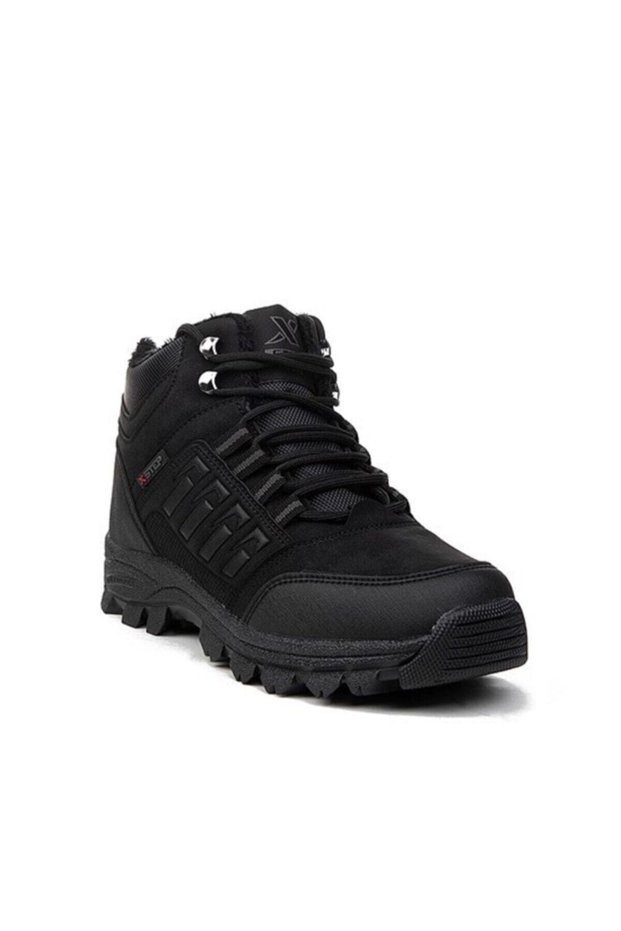 Men's Black Zippered Winter Boots