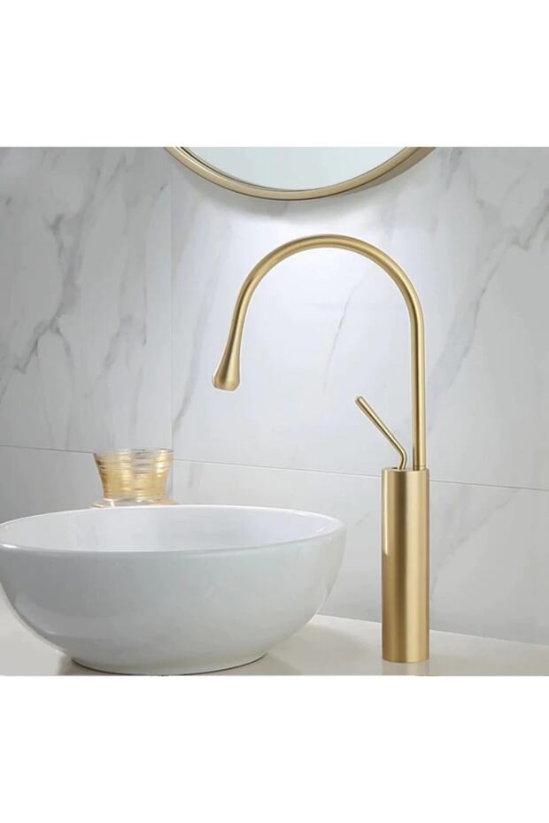 Bathroom Bowl Sink Faucet Matte Gold New