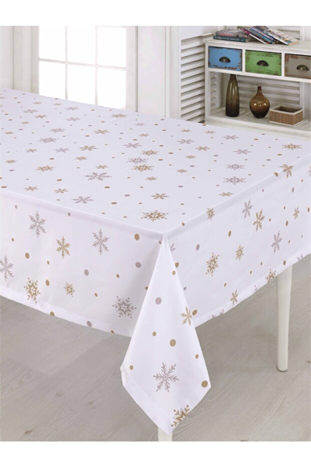 White Snowflake Tablecloth