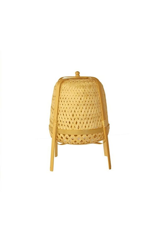Manolya 25x35 Cm. Dekoratif Bambu Masa Lambası - 1