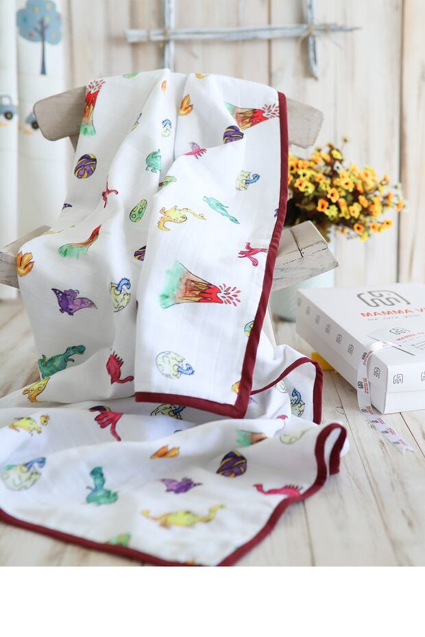 Dınos World Double Layer Muslin Blanket 120Cmx120Cm