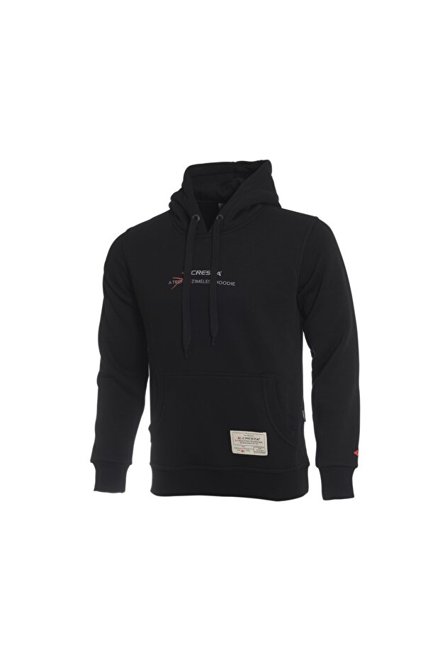 Erkek Siyah Timeless Kapüşonlu Sweatshirt - 1