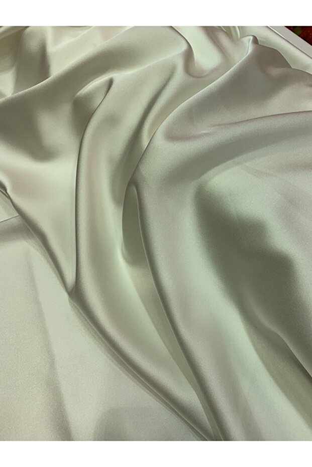 Off White Lycra Thick Acetate Satin