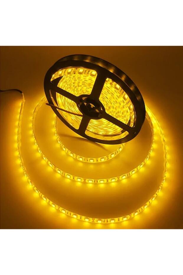 Ayna Için 1 Metre Amber 3 Çipli Şerit Led Anahtarlı Set - 7