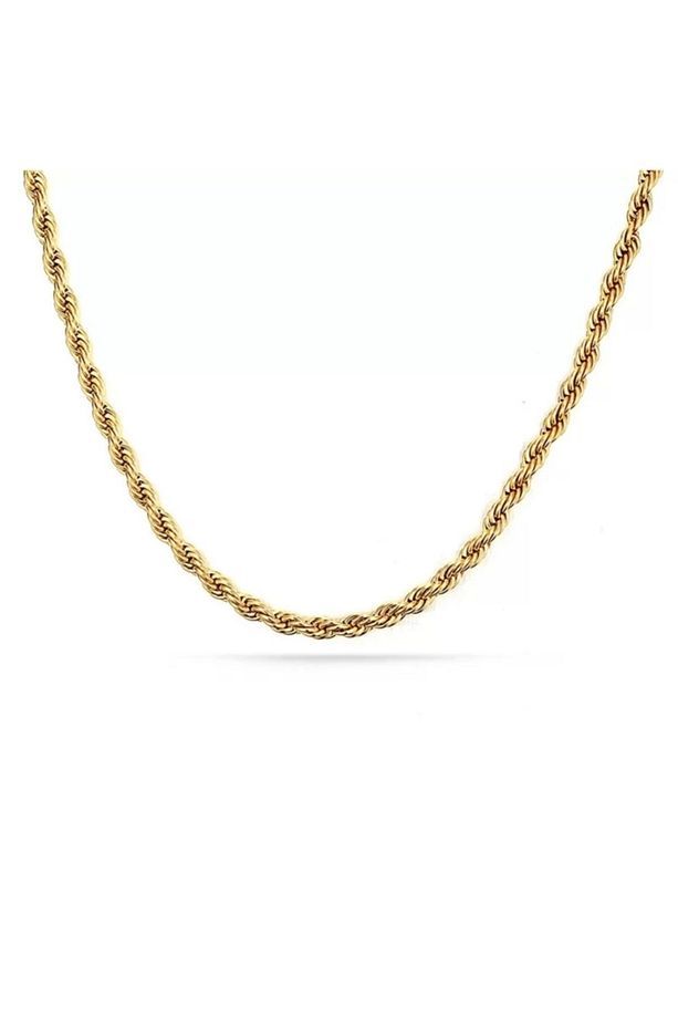 Gold Rope Chain Altın Rengi Burgu Kolye - 1