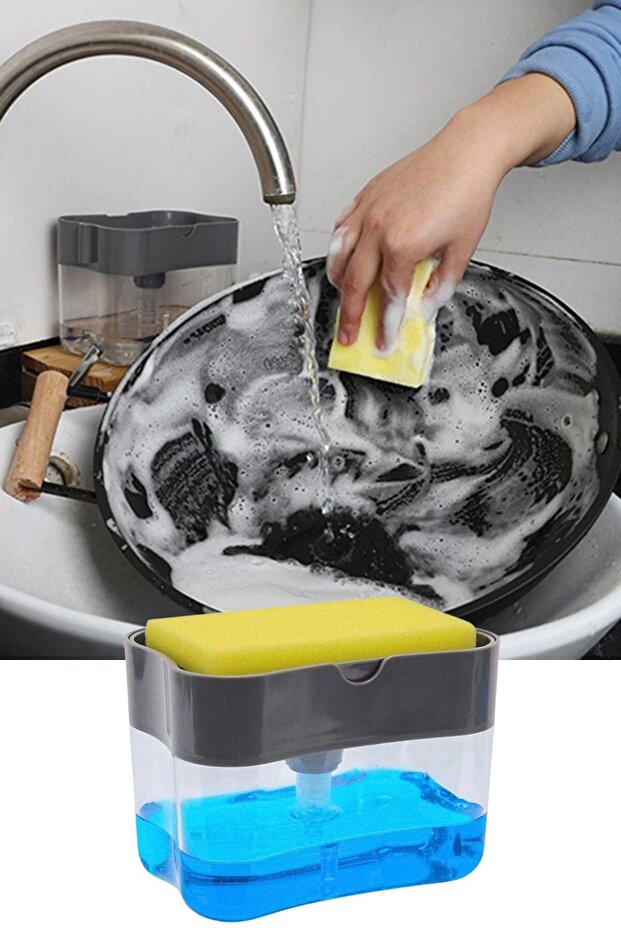 مضخة موزع الصابون وغرفة إسفنجة غسيل الأطباق - 6