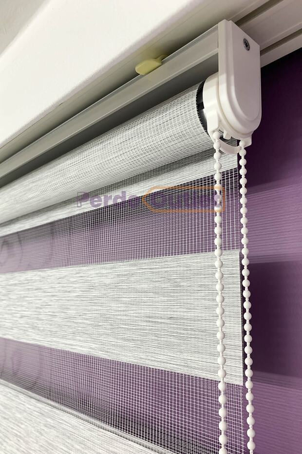 Gri Bambu Zebra Perde Kırçıllı - 2