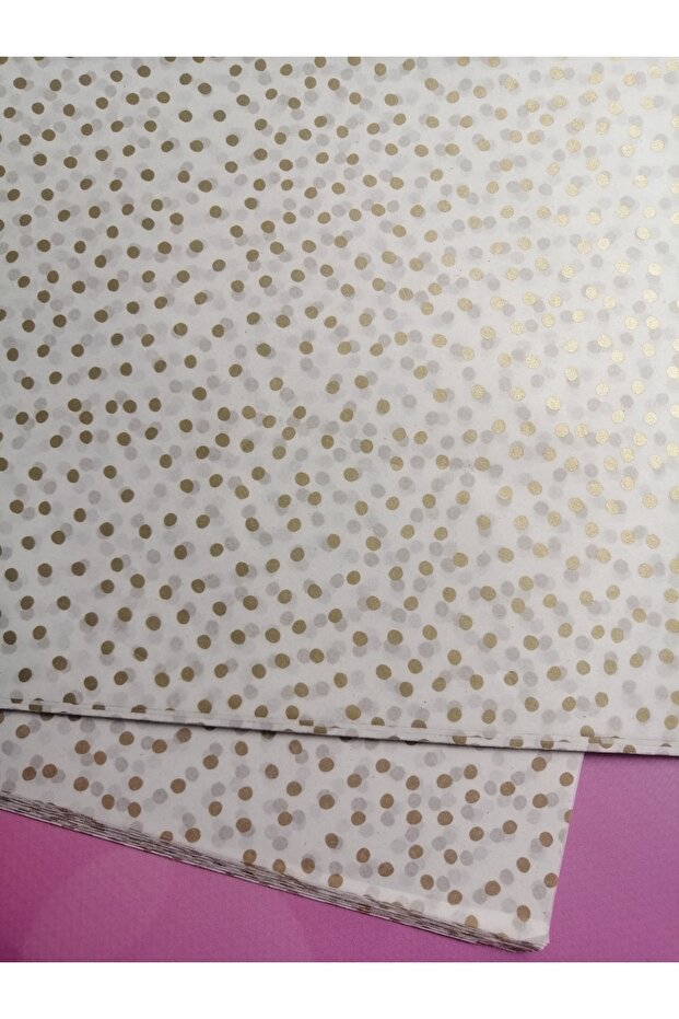 Spotted Gold Pattern Pelur Paper 50x70 cm 10 Pieces
