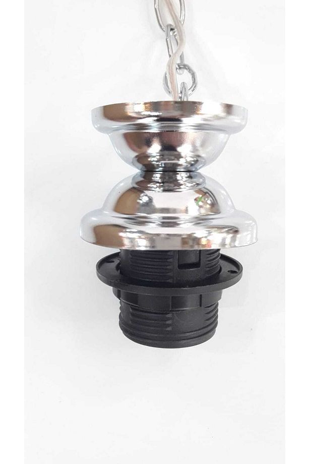 Krom Avize Askı Takımı Zincirli E27 Duy Rondelalı Model - 2