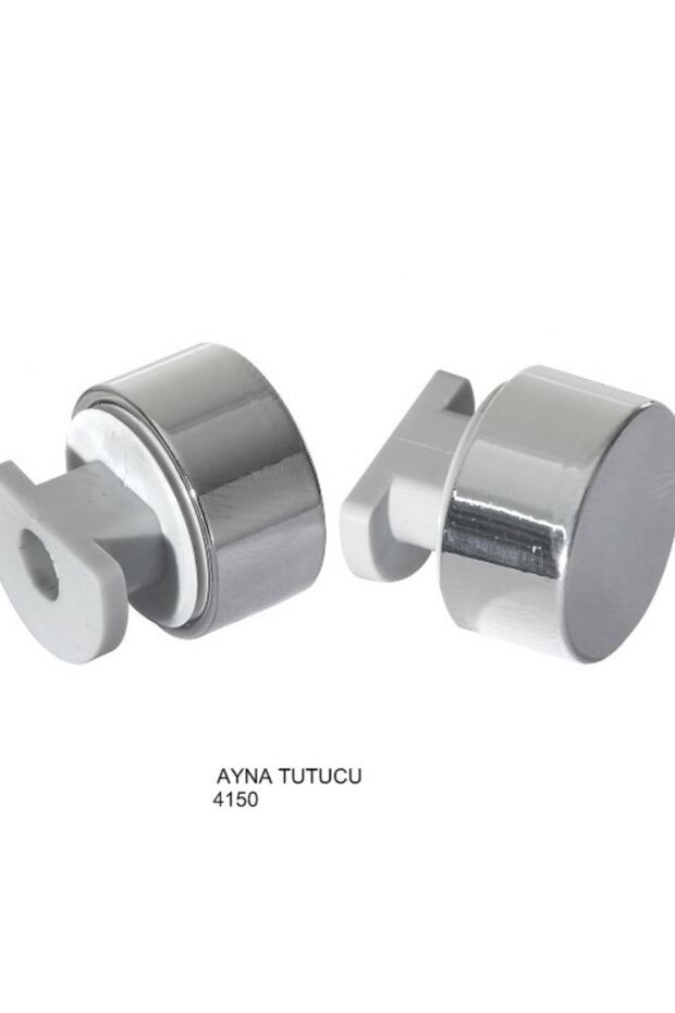 (4 Adet) 1 Paket Osena 4150-01 Krom Yeni Model Ayna - Cam - Plesksi Tutucu Dübel + Vida - 5