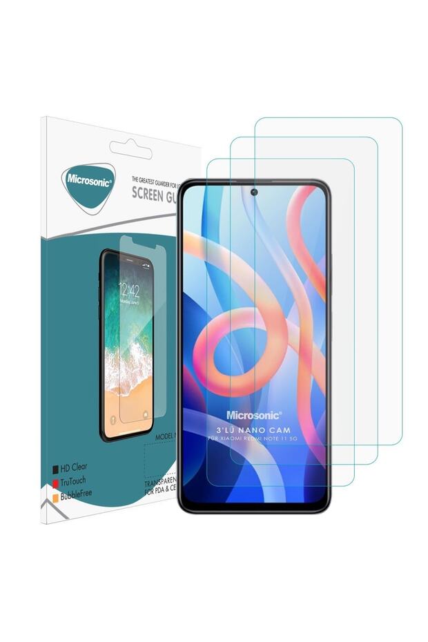 Xiaomi Redmi Note 11 Ekran Koruyucu Nano Cam (3`lü Paket) - 1