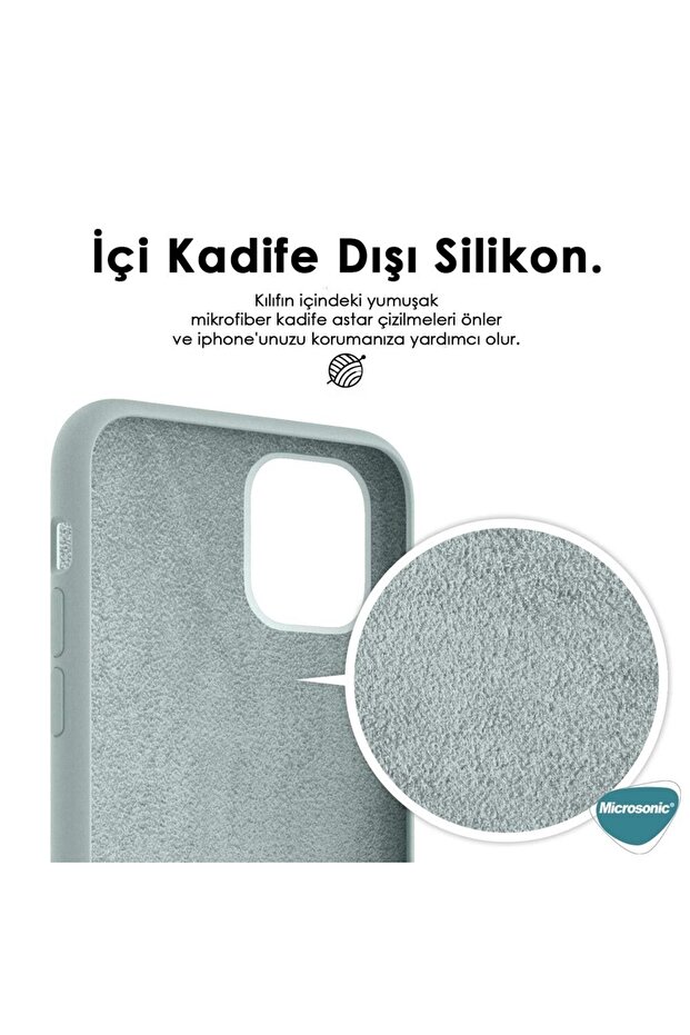 Apple Iphone 13 Kılıf Liquid Lansman Silikon Gri - 3